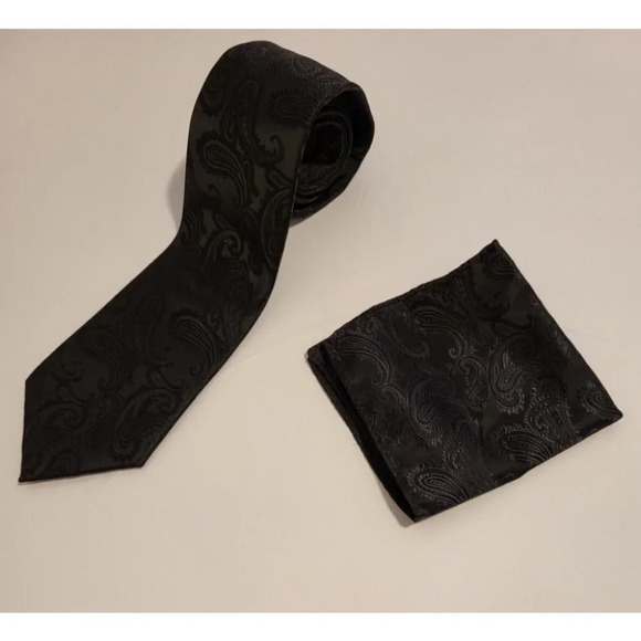 Men's Necktie Handkerchief Set by Brand Q - Picture 1 of 5